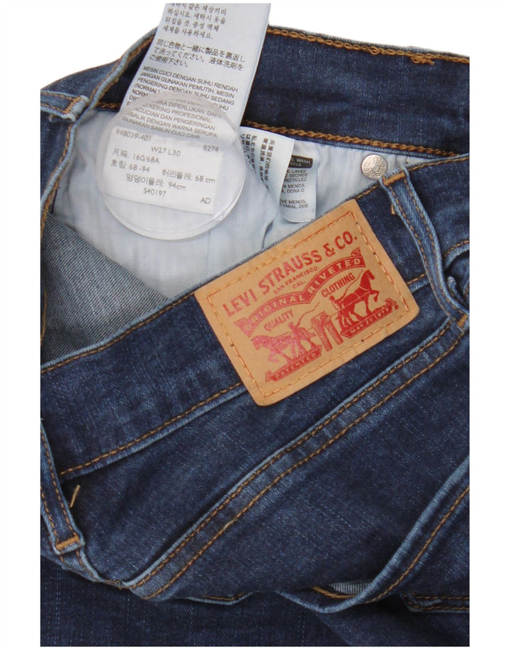 LEVI'S Γυναικείο Skinny Jeans W27 L30 Navy Blue Cotton