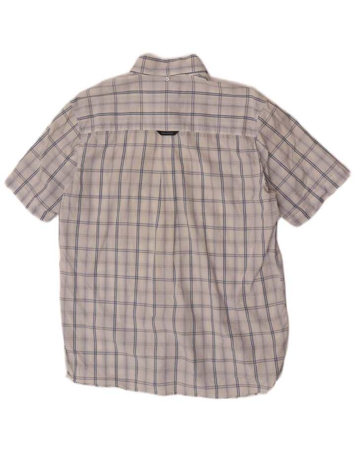 Fred Perry Ανδρικό κοντομάνικο πουκάμισο μεγάλο λευκό βαμβακερό