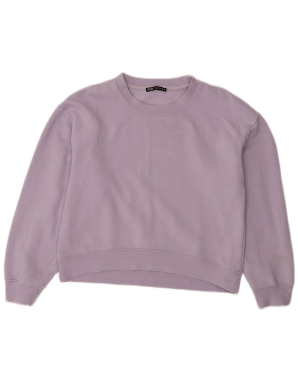 Zara Γυναικεία Φούτερ Jumper UK 14 Medium Purple