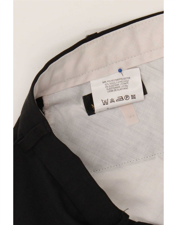 Marks & Spencer Ανδρικό ίσιο παντελόνι Chino W38 L29 Μαύρο πολυεστέρα