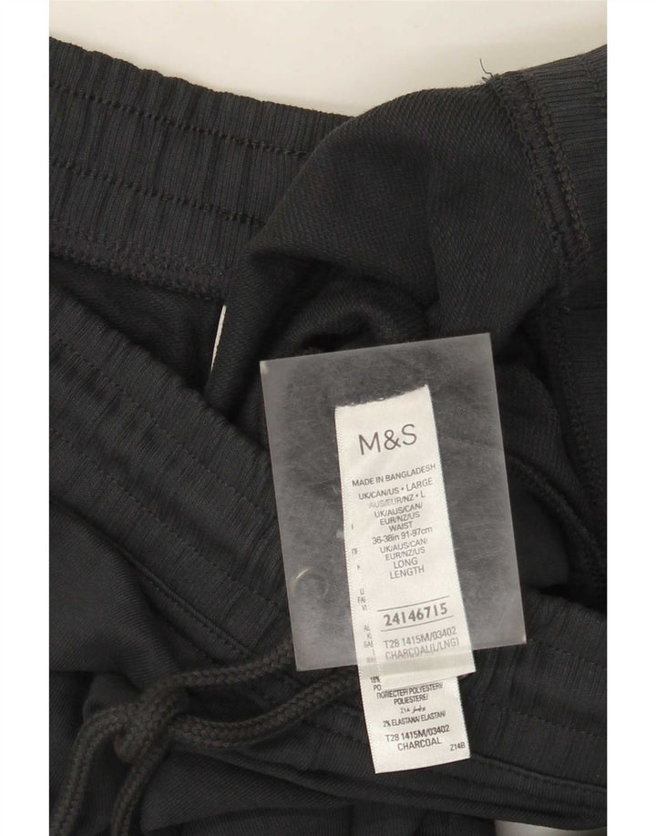 Marks & Spencer Γυναικεία φόρμα παντελόνια UK 16 Large Grey Cotton