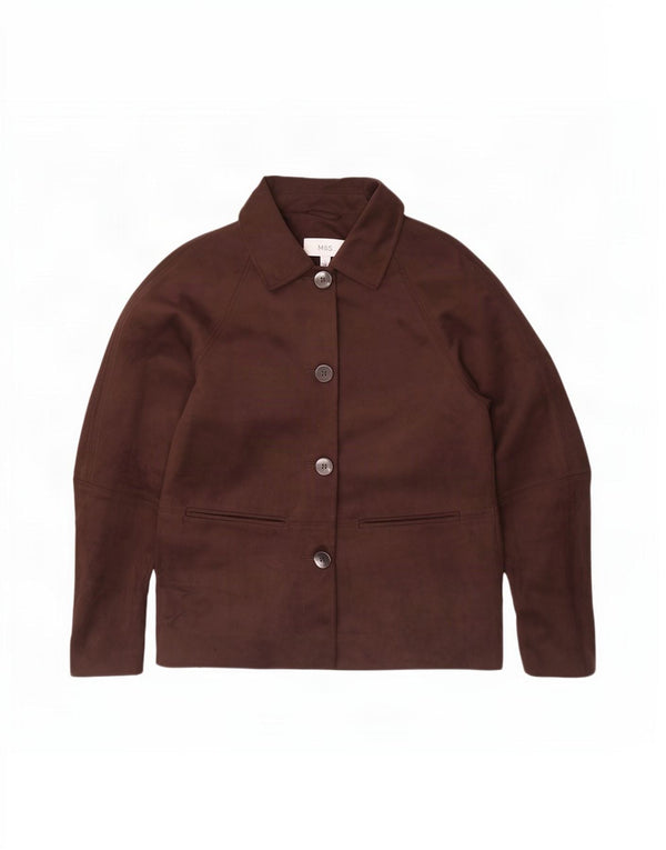 Marks & Spencer Γυναικείο μπουφάν blazer UK 10 Small Brown Polyester
