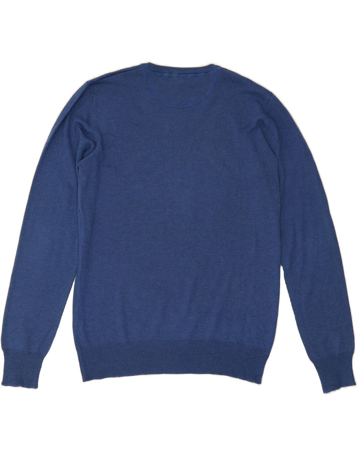 BEST COMPANY Mens V-Neck Jumper Sweater XL Blue Vintage Best Company and Second-Hand Best Company from Messina Hembry 