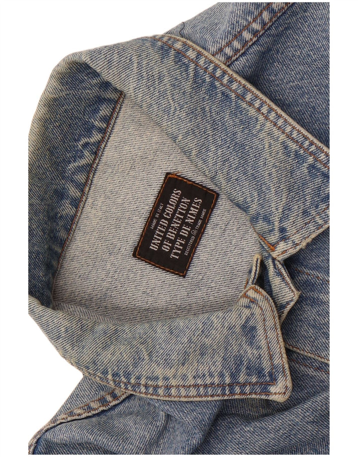 Ανδρικό τζιν μπουφάν Benetton UK 42 XL Μπλε