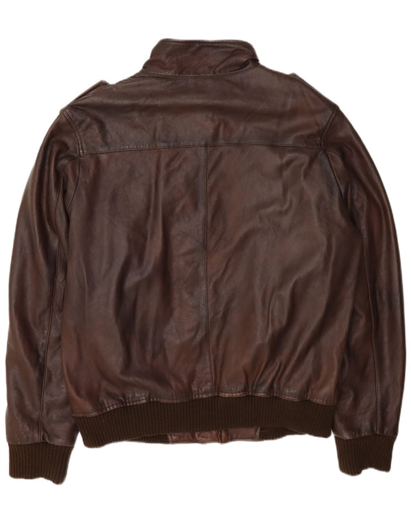 Ανδρικό Δερμάτινο Στρατιωτικό Μπουφάν Ben Sherman UK 42 XL καφέ