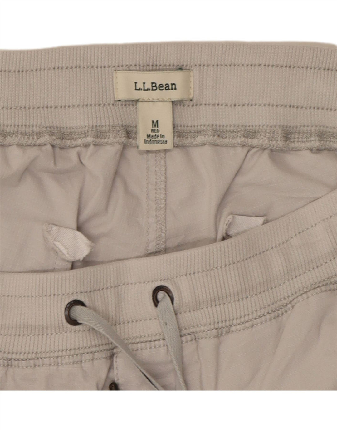 L.L.BEAN Womens Straight Capri Trousers Medium W30 L22 Grey Cotton Vintage L.L.Bean and Second-Hand L.L.Bean from Messina Hembry 