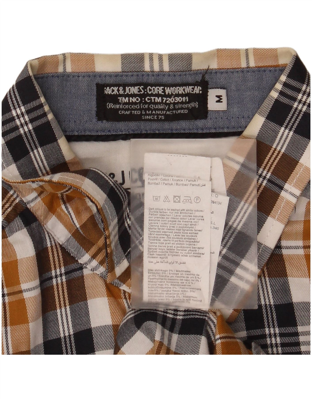 Ανδρικό φανελένιο πουκάμισο Jack & Jones, μεσαίο καφέ βαμβακερό