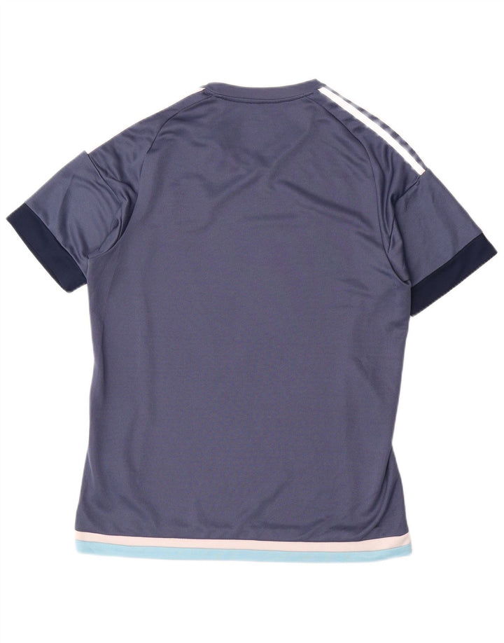 Ανδρικό T-Shirt Climalite Adidas Top Medium Navy Blue Colorblock Πολυεστέρας