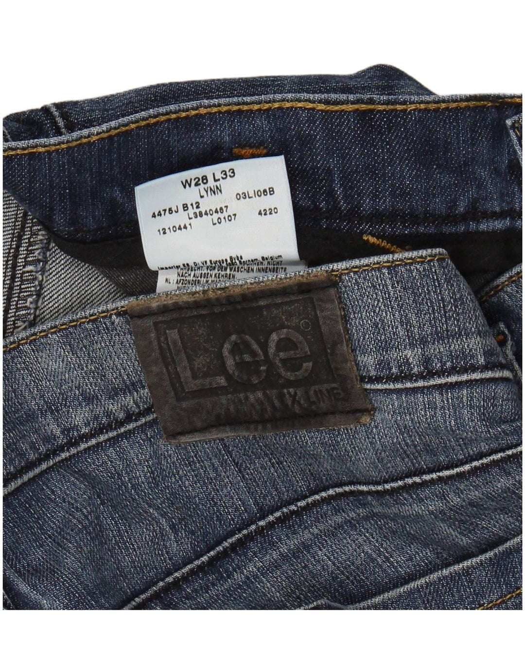 LEE Womens Lynn Slim Jeans W28 L33 Blue Cotton
