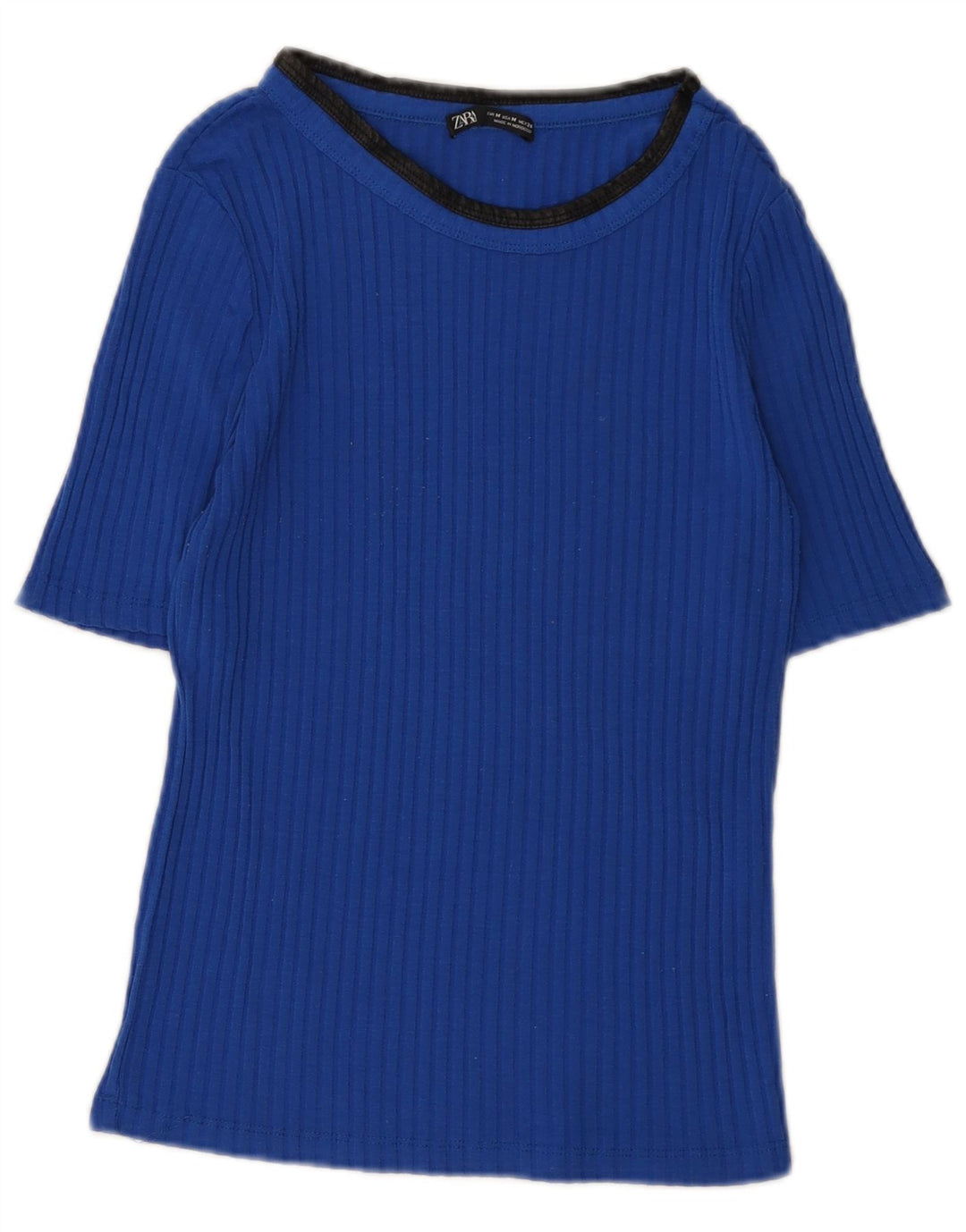 Zara Γυναικείο T-Shirt Top UK 12 Medium Blue