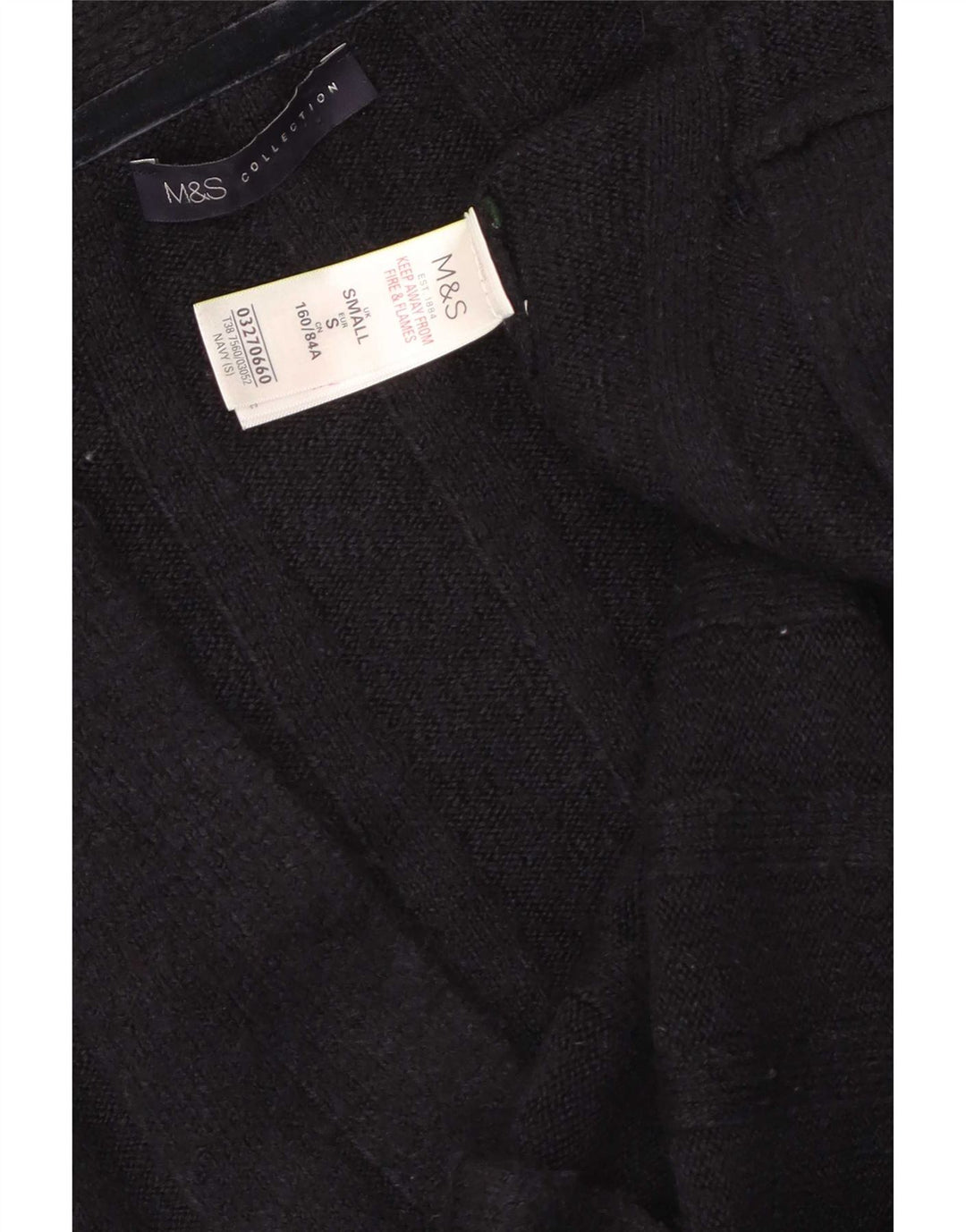 Marks & Spencer Γυναικείο Longline ανοιχτό πουλόβερ ζακέτα UK 10 Small Navy Blue