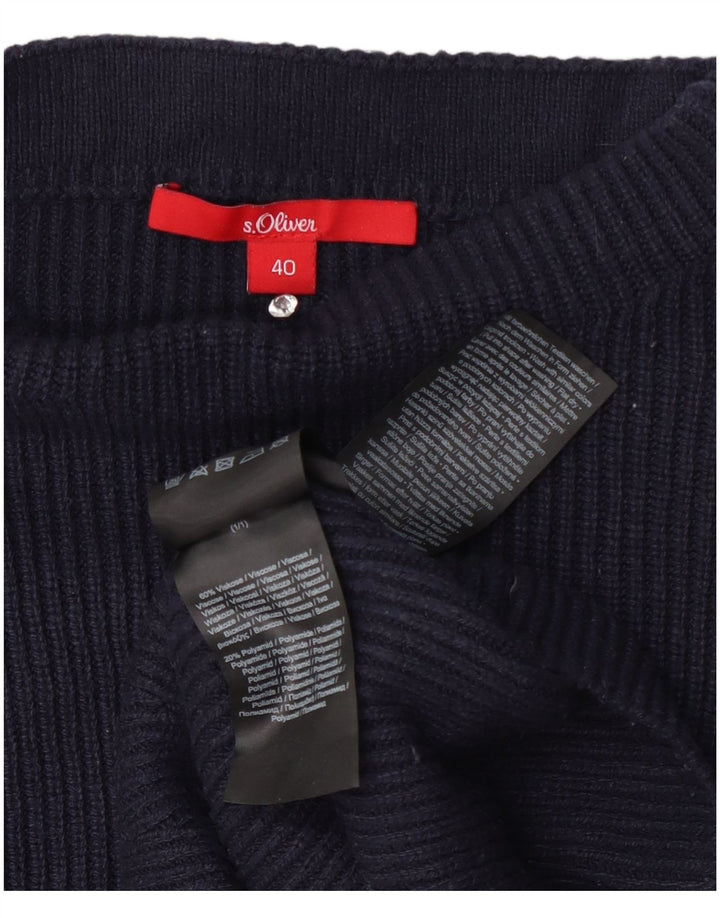 S.Oliver Γυναικείο πουλόβερ με λαιμό χελώνα EU 40 Medium Navy Blue Viscose