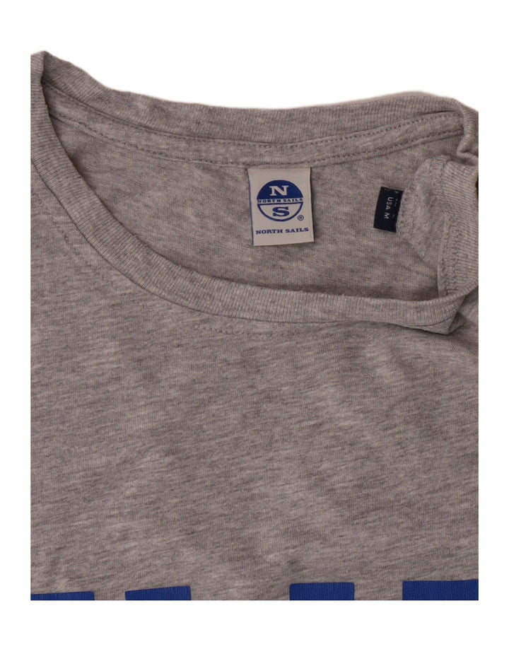NORTH SAILS Mens Graphic T-Shirt Top Medium Grey
