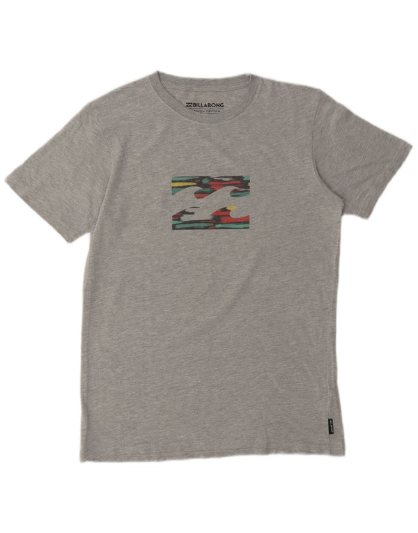 Billabong Boys Graphic T-Shirt Top 15-16 ετών γκρι βαμβακερό