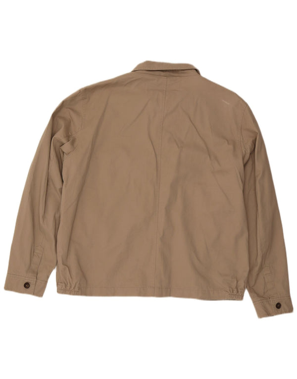 Marks & Spencer Ανδρικό Bomber Jacket UK 44 2XL Beige Cotton