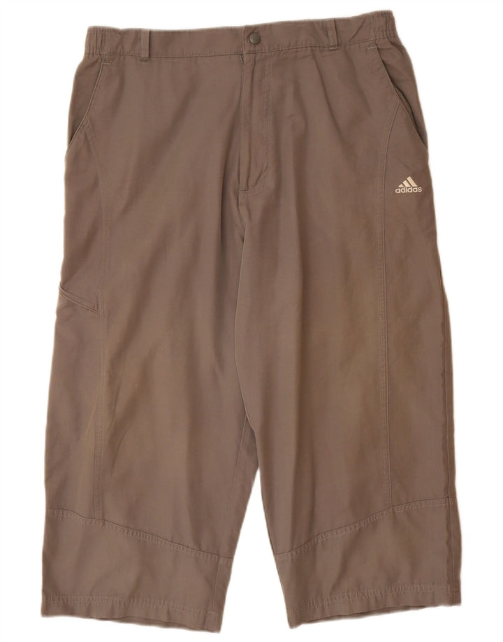Ανδρικό ίσιο παντελόνι ADIDAS Cargo Capri μεγάλο W34 L20 Γκρι βαμβακερό