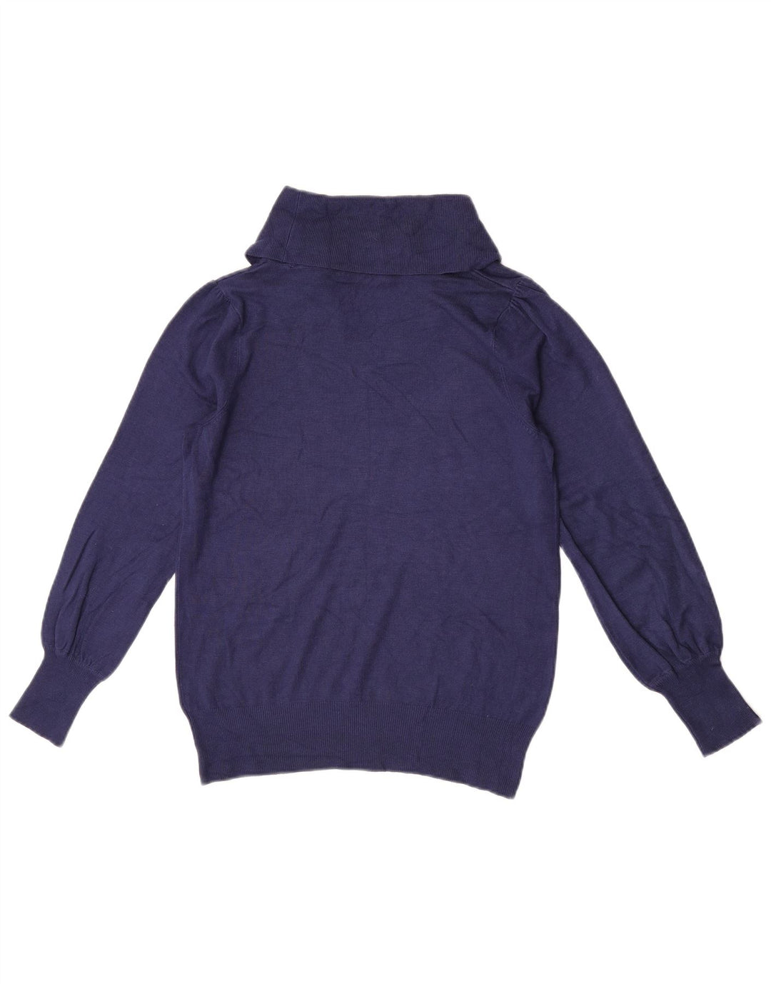Marks & Spencer Γυναικείο πουλόβερ με ρολό λαιμόκοψη UK 10 Small Navy Blue