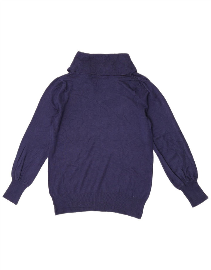 Marks & Spencer Γυναικείο πουλόβερ με ρολό λαιμόκοψη UK 10 Small Navy Blue