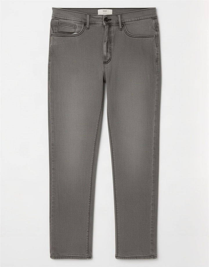Marks & Spencer Γυναικείο Slim Jeans W32 L31 Γκρι βαμβακερό