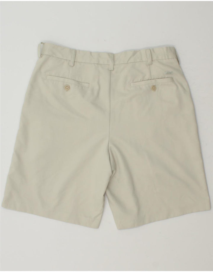 IZOD Mens Chino Shorts W34 Large Off White Polyester Vintage Izod and Second-Hand Izod from Messina Hembry 