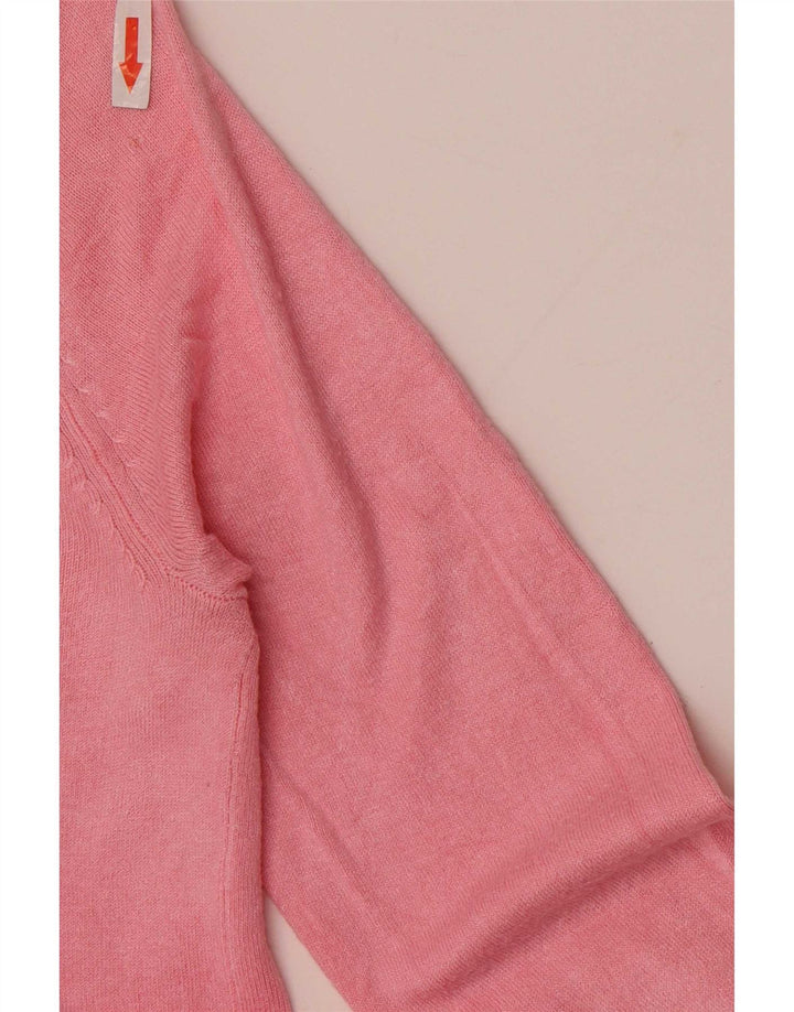 Zara Γυναικεία Ζακέτα UK 10 Small Pink Viscose