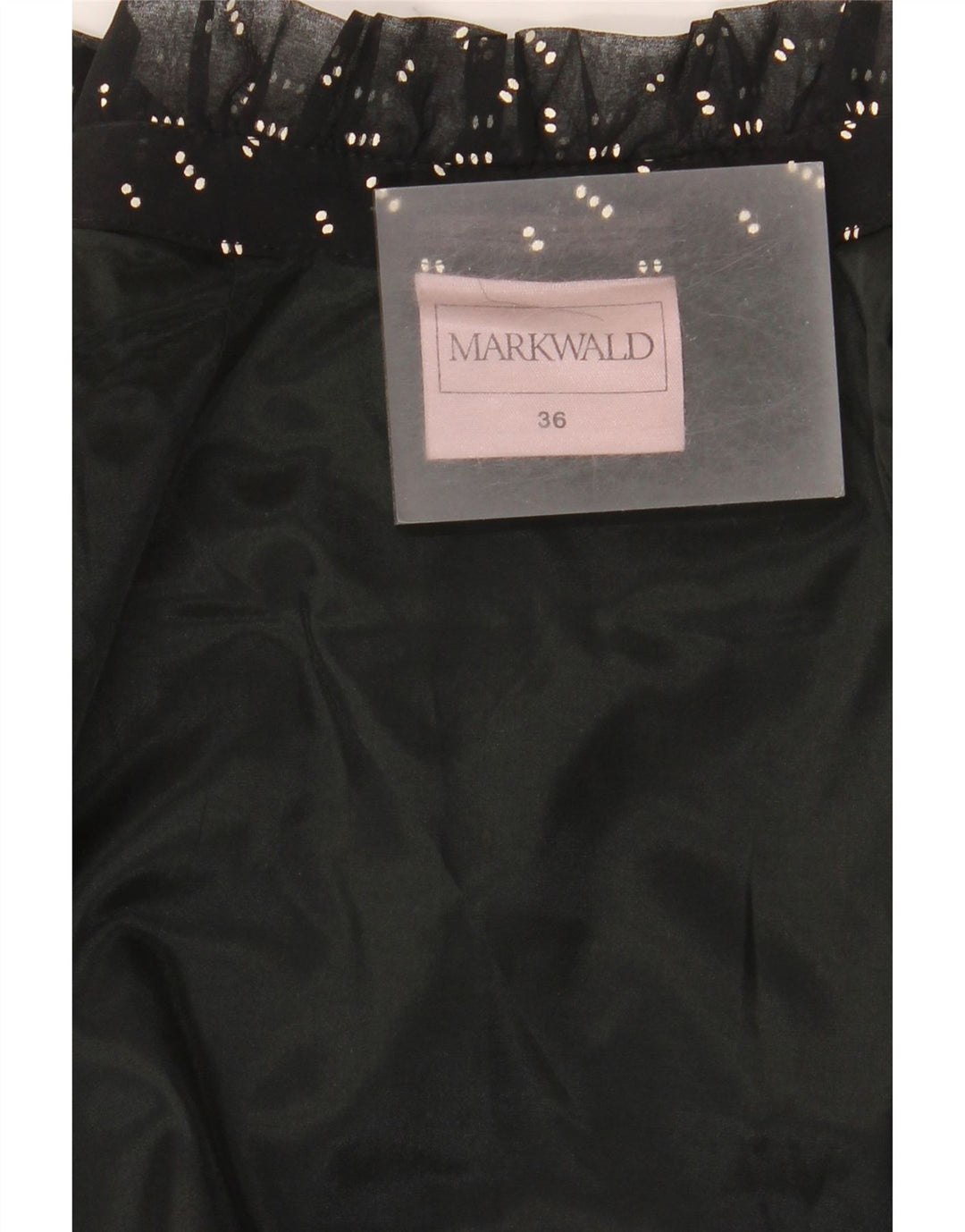 MARKWALD Γυναικείο μακρυμάνικο μάξι φόρεμα EU 36 Small Black Spot Polyester