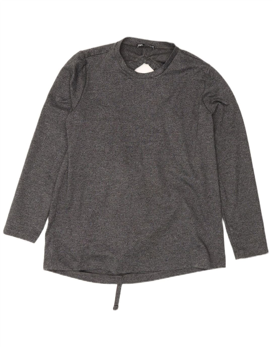 Zara Γυναικεία Μακρυμάνικη Μπλούζα Oversized Μπλούζα UK 10 Small Grey