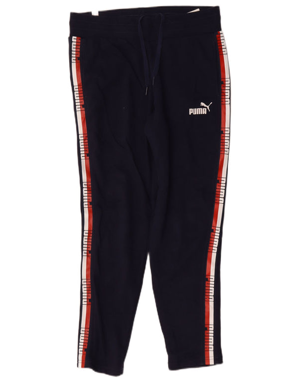 Puma γυναικεία φόρμα παντελόνι UK 10 Small W27 L28 Navy Blue Colorblock