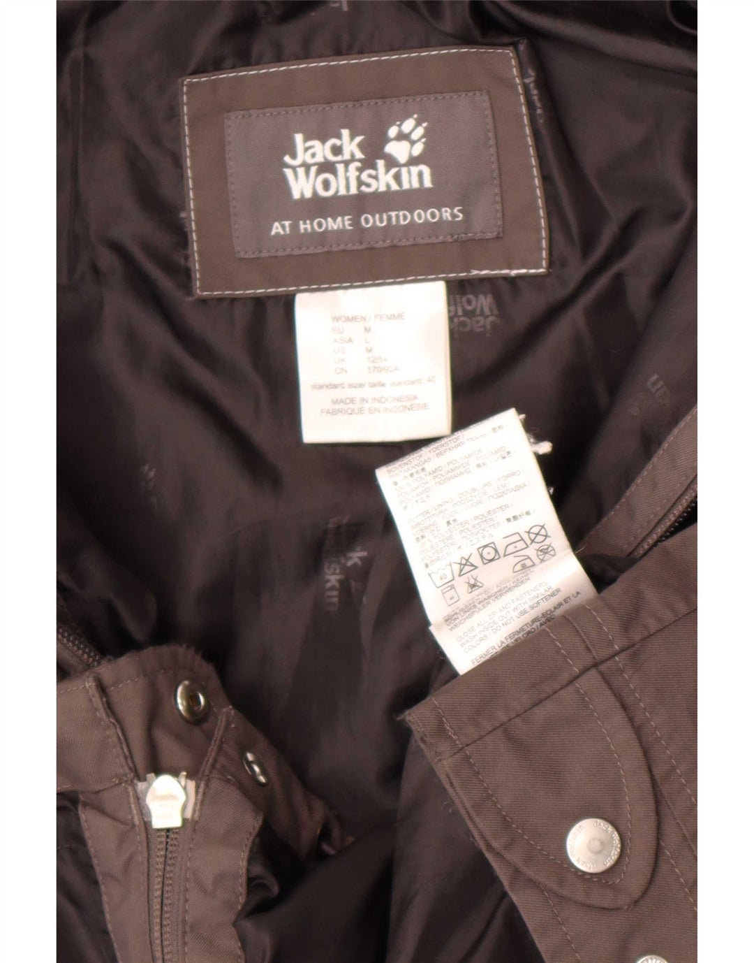 Jack Wolfskin γυναικείο μπουφάν βροχής με κουκούλα UK 12/14 Medium Grey Polyamide
