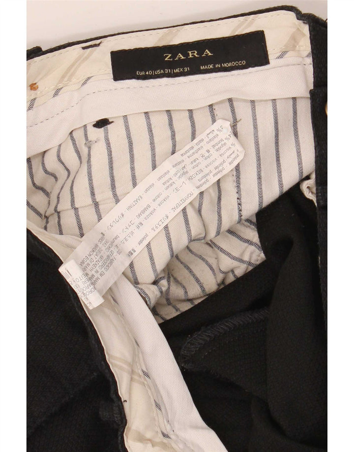 Ανδρικό Slim Suit Παντελόνι Zara EU 40 Medium W31 L30 Μαύρο Πολυεστέρας
