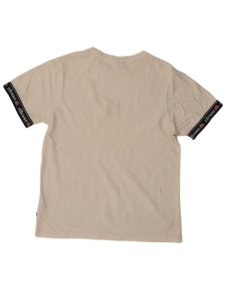 Ανδρικό γραφικό T-Shirt Ellesse Top Μεσαίο λευκό βαμβακερό