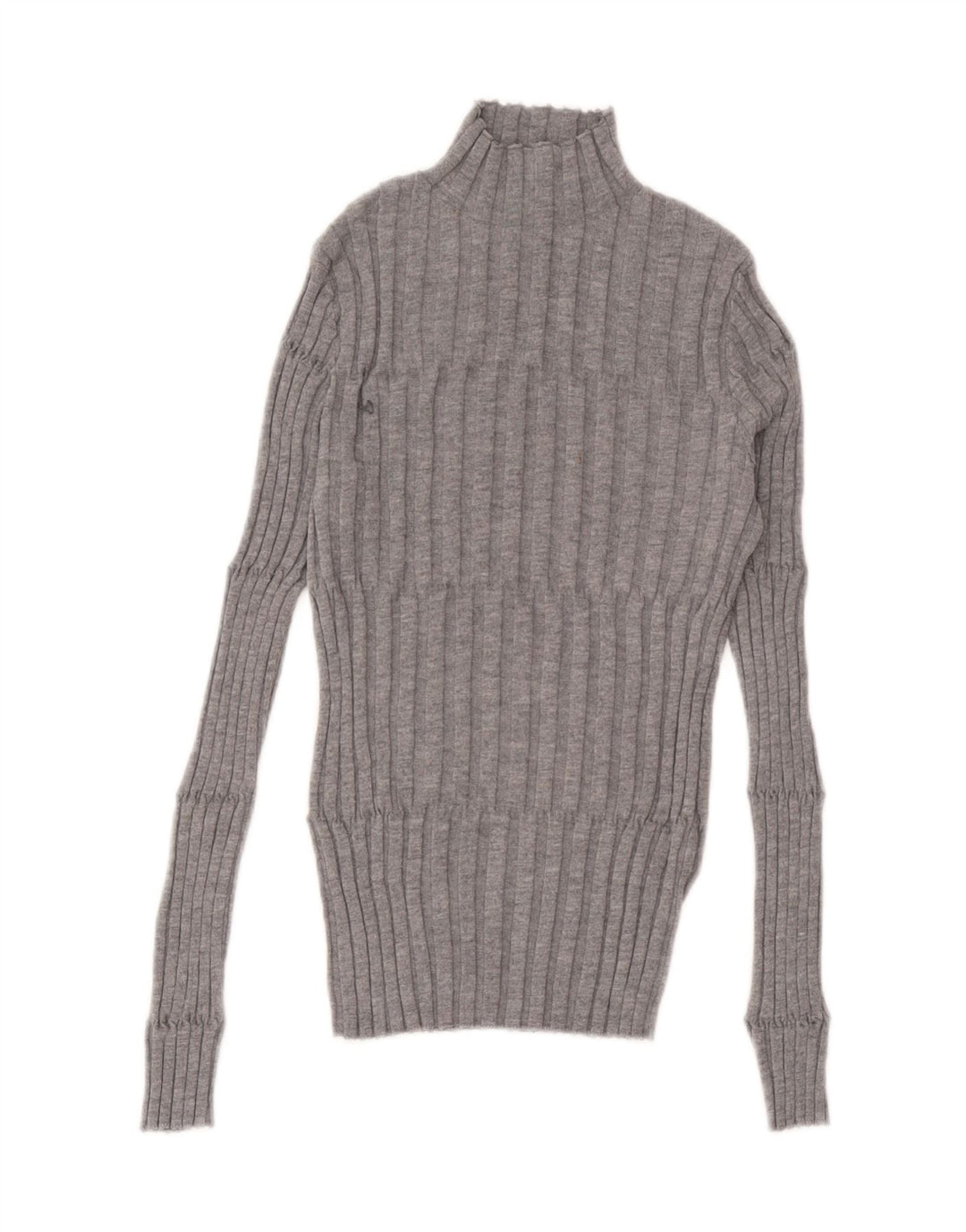 Zara Γυναικείο πουλόβερ με λαιμό χελώνα UK 12 Medium Grey Polyester