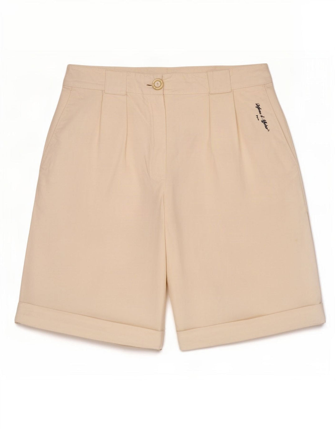 Vintage γυναικείο σορτς Chino με καρφίτσες μεσαίο W28 σε λευκό
