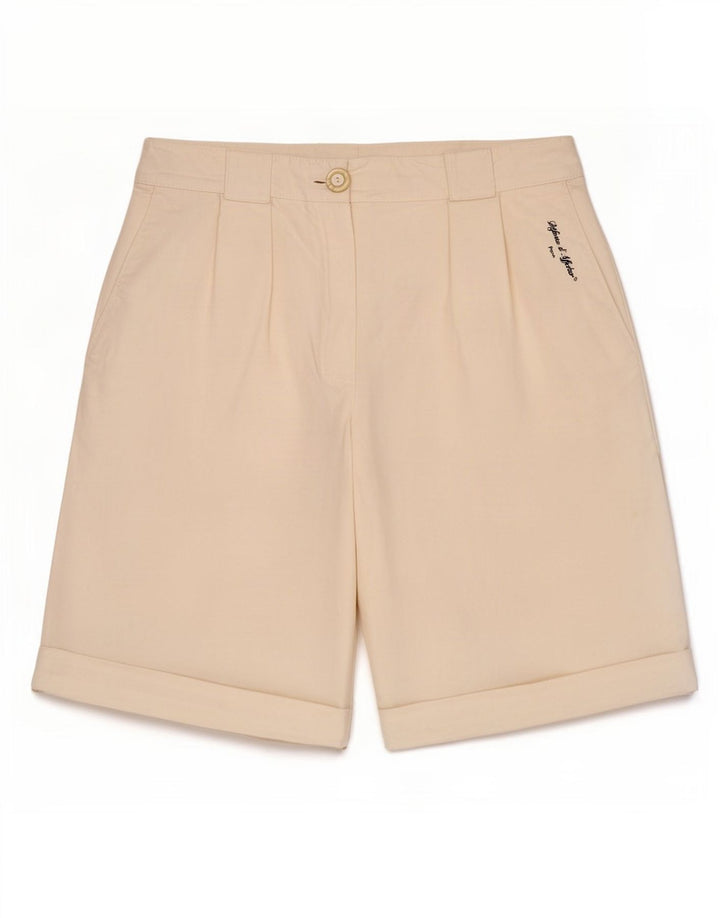 Vintage γυναικείο σορτς Chino με καρφίτσες μεσαίο W28 σε λευκό