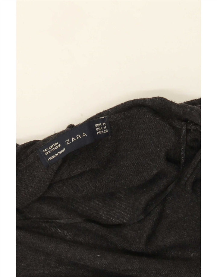 Zara Γυναικείο πουλόβερ Longline Cardigan UK 14 Medium Grey