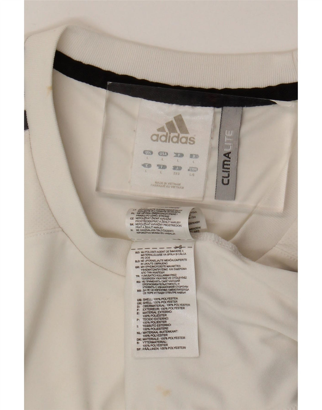 ADIDAS Ανδρικό γιλέκο Climalite Top Large White Colourblock Πολυεστέρας