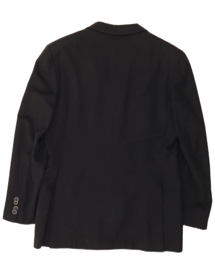 Galtrucco Ανδρικό Μπουφάν Blazer Διπλό στήθος IT 40 Μεγάλο Μαύρο Μάλλινο