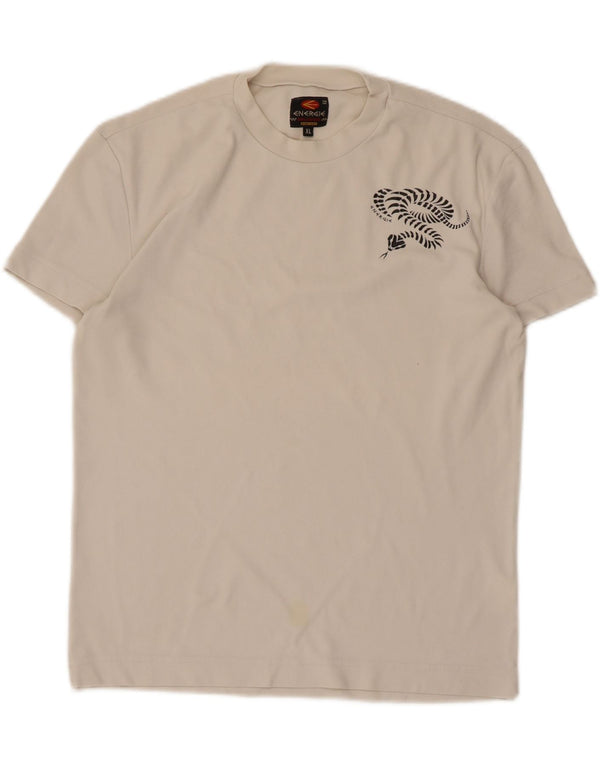 Γυναικείο γραφικό μπλουζάκι ENERGIE Top UK 18 XL Λευκό Πολυαμίδιο