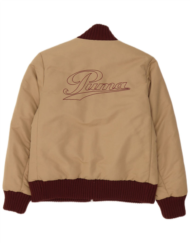 Γυναικείο γραφικό μπουφάν Puma UK 16 Large Beige Colourblock Πολυεστέρας