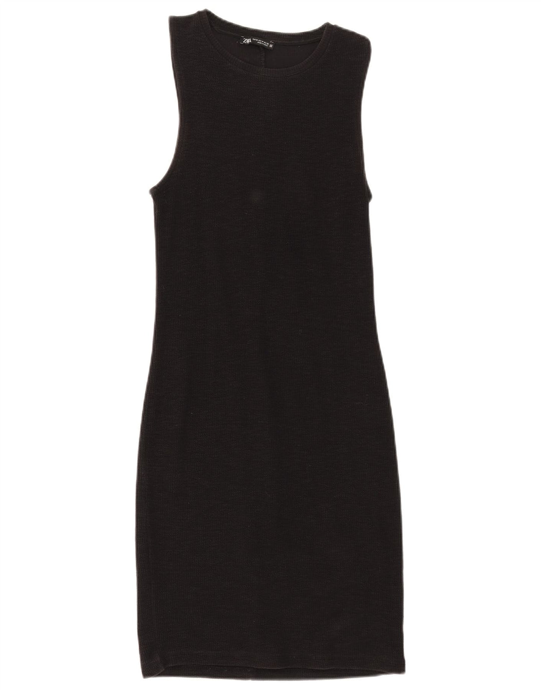 Zara Γυναικείο Αμάνικο Φόρεμα UK 12 Medium Μαύρο