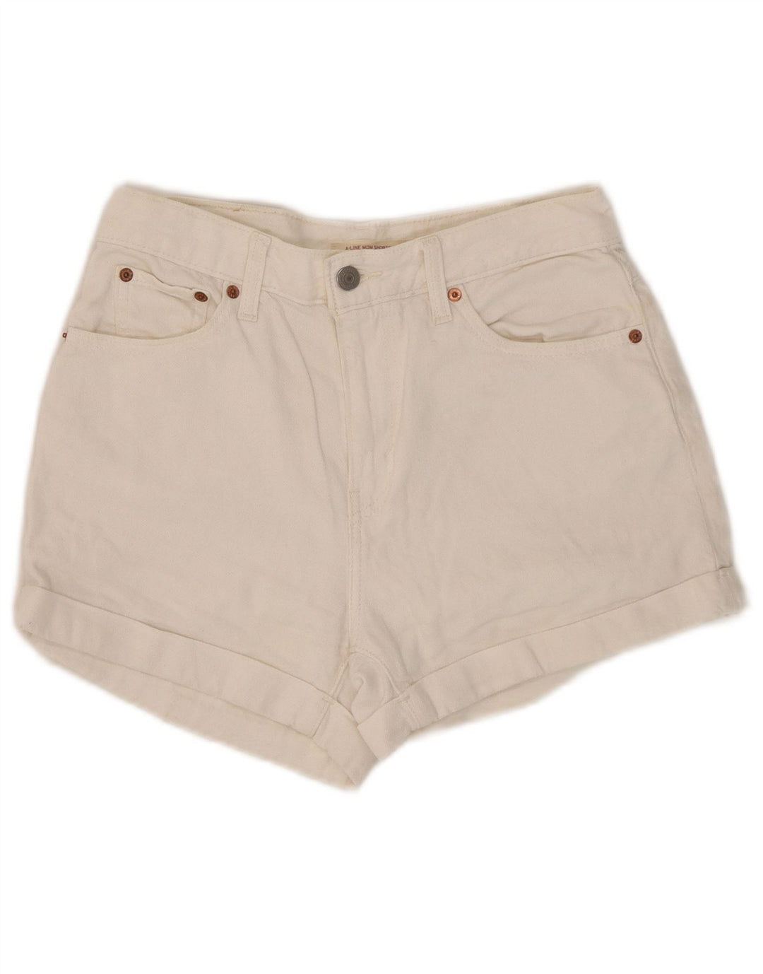 Γυναικείο τζιν σορτς Levi's W27 μικρό λευκό