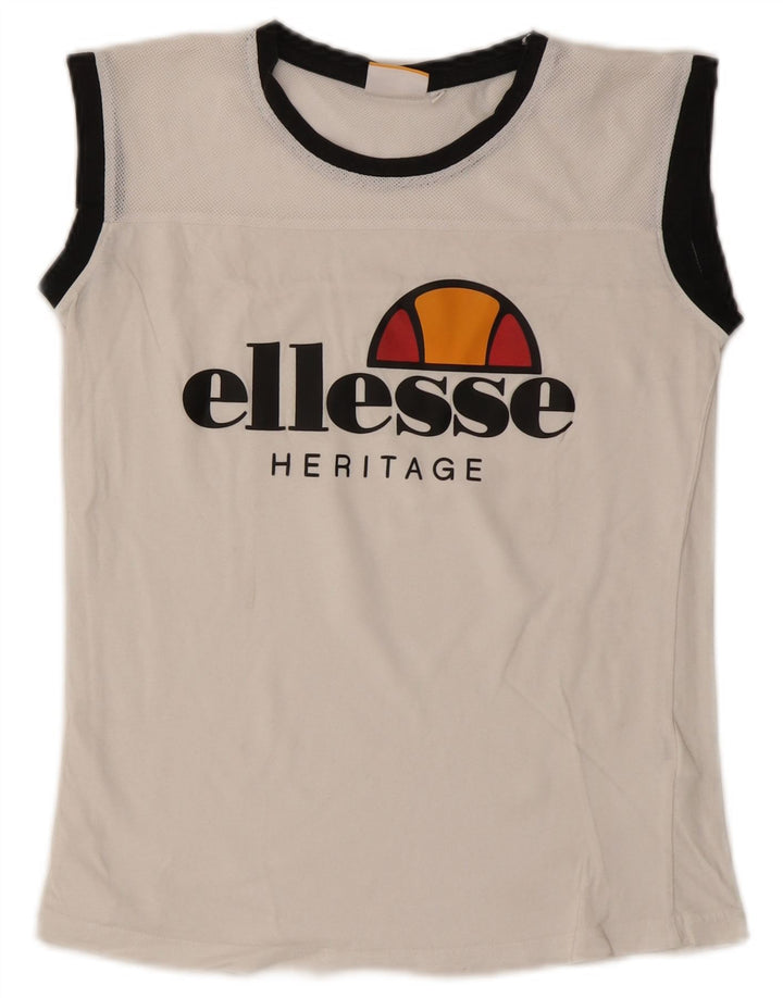 Γυναικείο γραφικό γιλέκο Ellesse Top UK 10 Small White