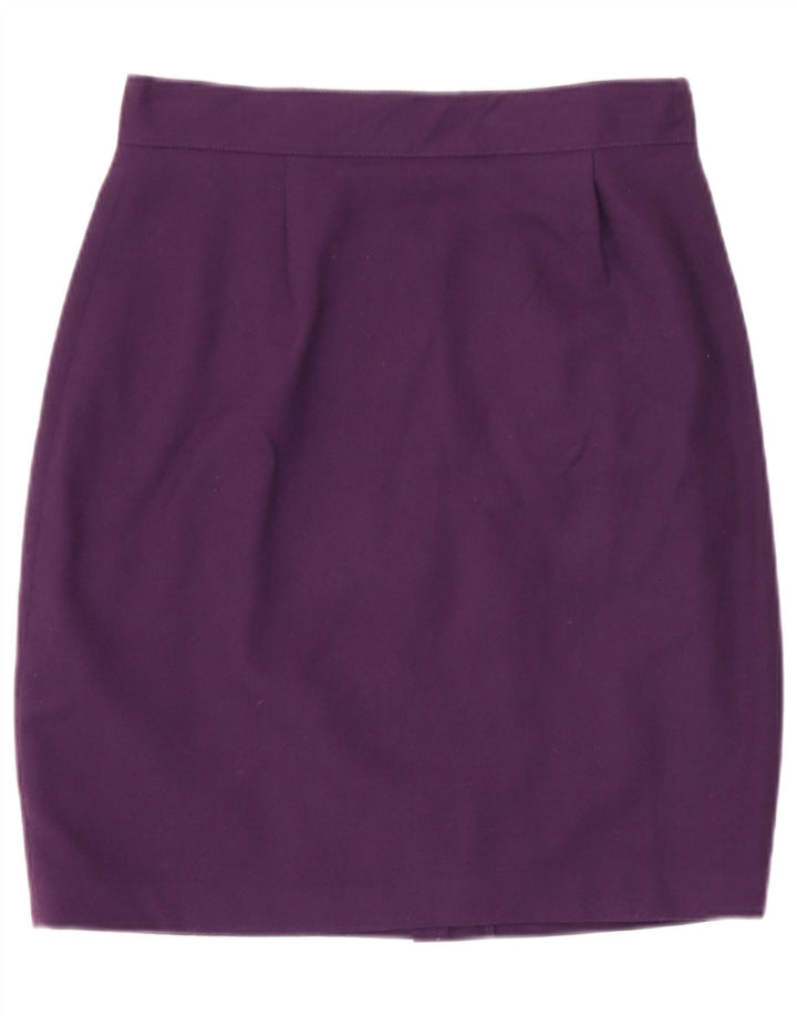 Γυναικεία Pencil Φούστα Benetton IT 44 Medium W28 Purple Wool