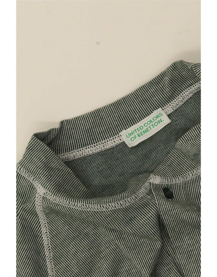 Benetton Ανδρικό Τζέρσεϊ Τοπ Μικρό Πράσινο Pinstripe