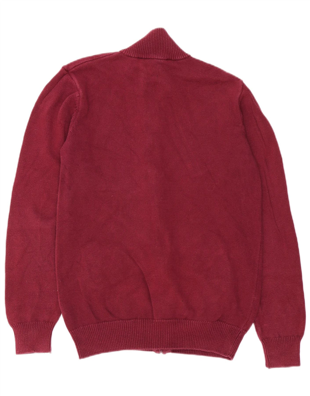 Crew Clothing Ανδρική ζακέτα πουλόβερ μεσαίο βαμβακερό μπορντό