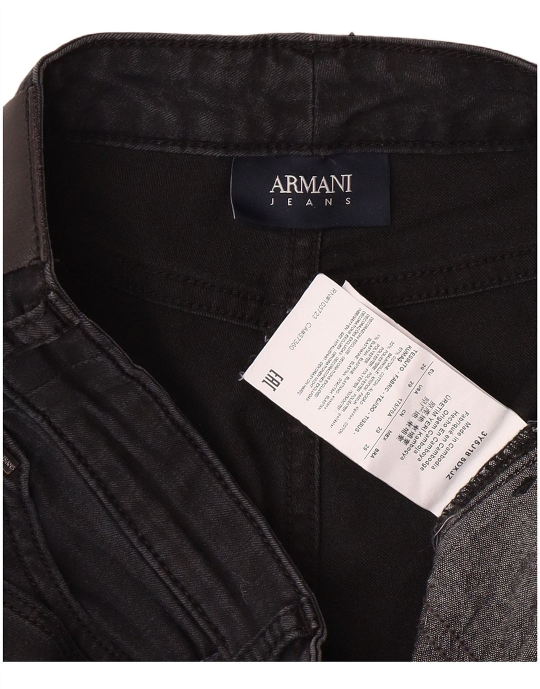 ARMANI Γυναικείο Tapered Jeans W29 L27 Μαύρο βαμβακερό