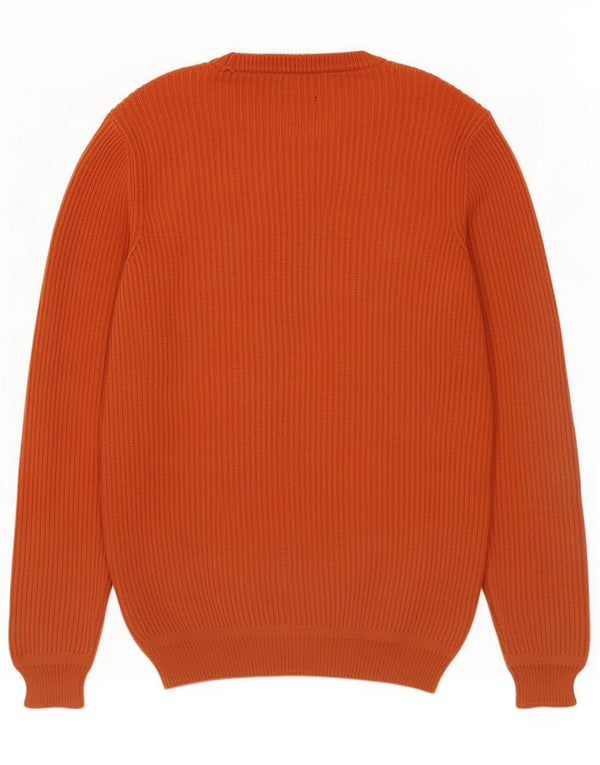 Ανδρικό πουλόβερ Zara Crew Neck Jumper Μεγάλο Πορτοκαλί Βαμβακερό