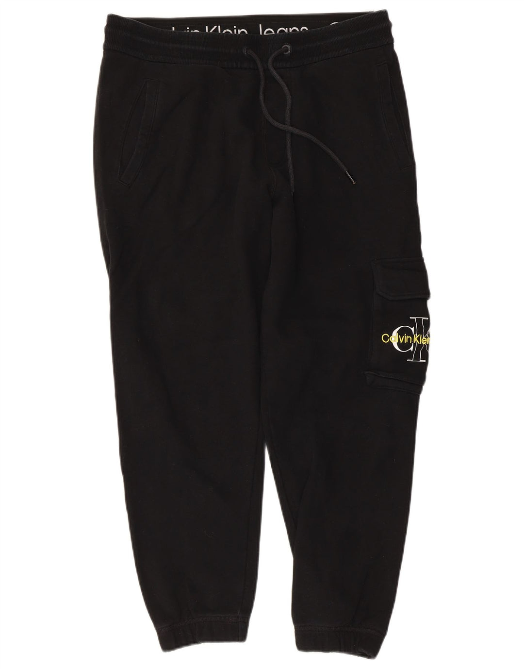 CALVIN KLEIN Ανδρική φόρμα Graphic Cargo Παντελόνι Joggers Μεσαίο Μαύρο