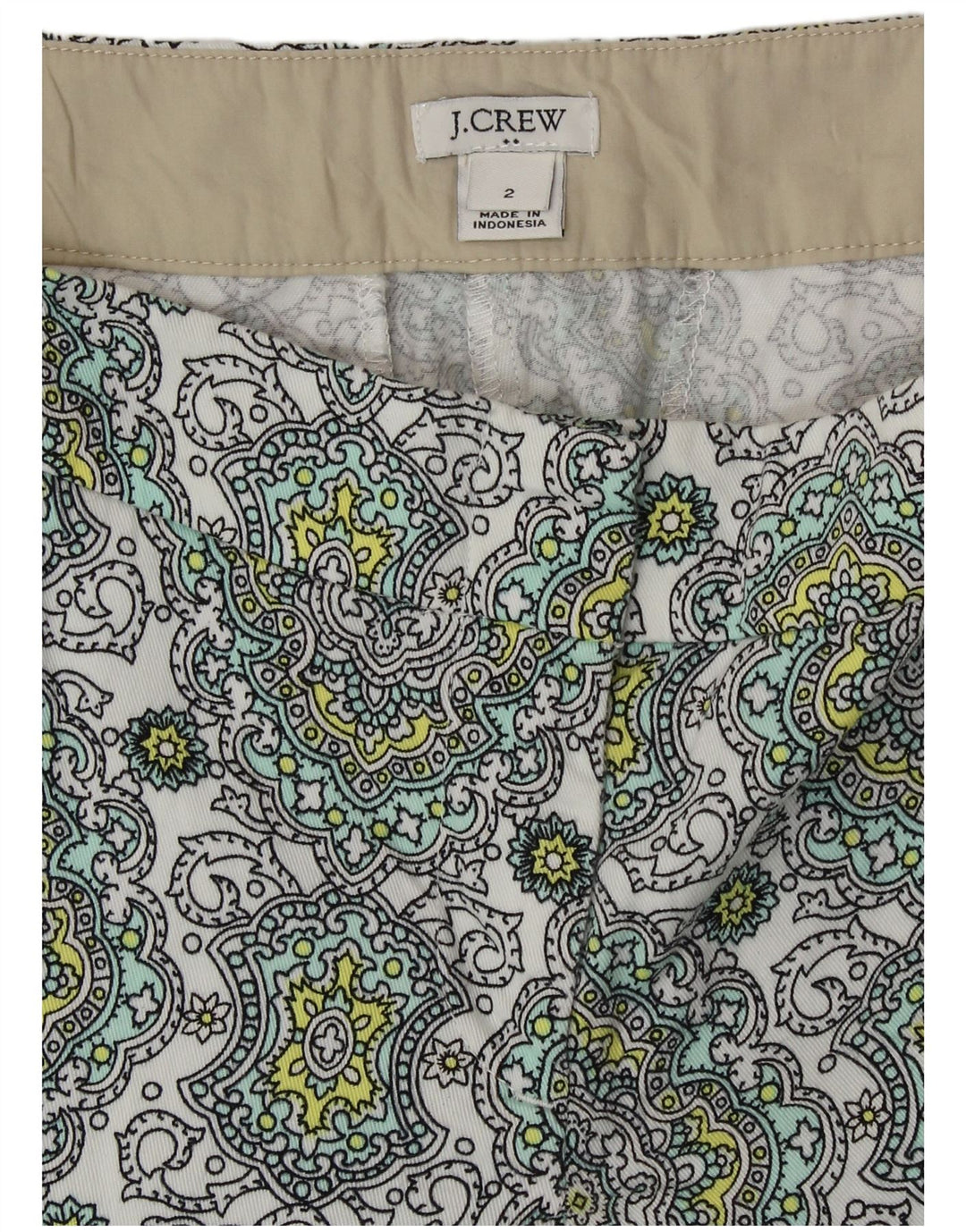 J. CREW Γυναικείο σορτς Chino US 2 XS W28 πολύχρωμο βαμβακερό Paisley