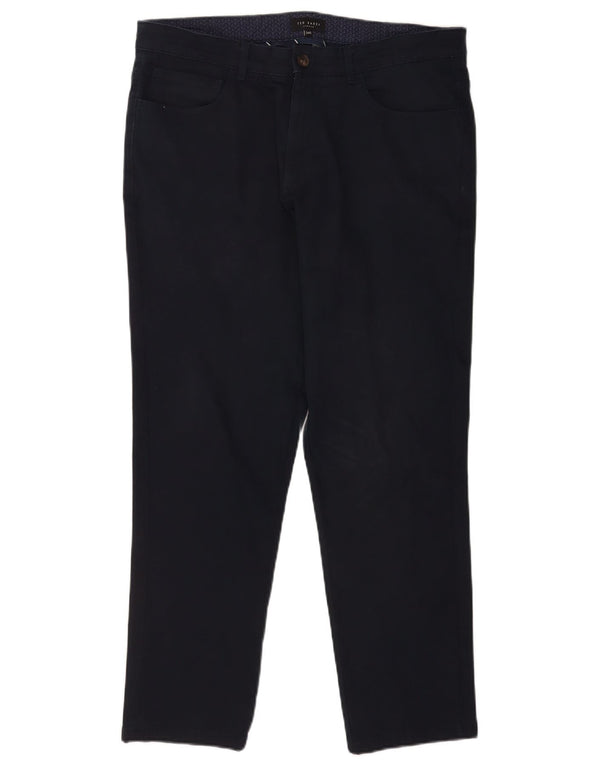 Ted Baker Ανδρικό Slim Casual Παντελόνι W34 L28 Navy Blue Cotton